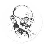 Mahatma Gandhi Portrait Sticker