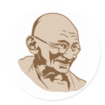 Mahatma Gandhi Portrait Sticker