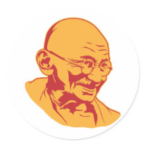 Mahatma Gandhi Portrait Sticker