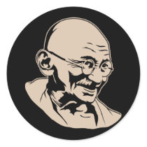 Mahatma Gandhi Portrait Sticker by strk3 Mahatma Gandhi Portrait Sticker