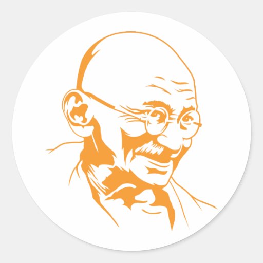Mahatma Gandhi Portrait Sticker