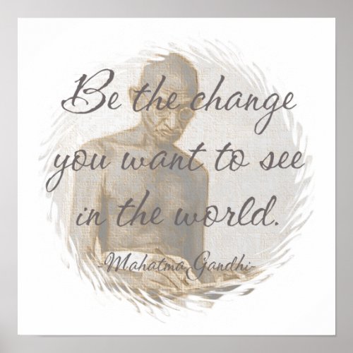 Mahatma Gandhi Quote Poster print