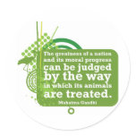 Mahatma Gandhi Quote Round Stickers