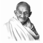 Mahatma Gandhi sculpture Photo Cutouts