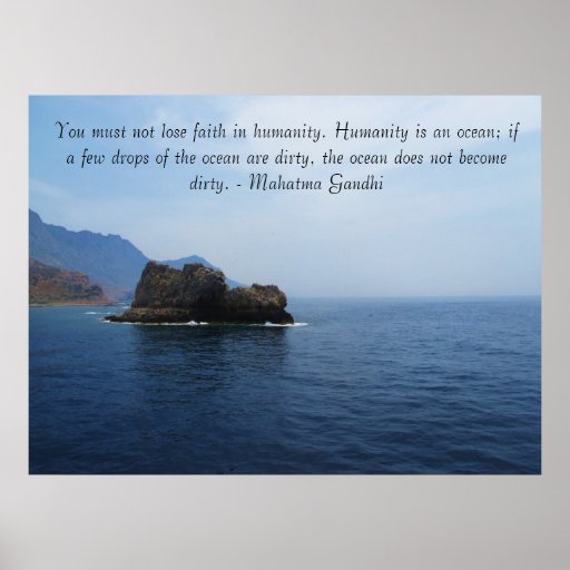 Mahatma Gandhi Spiritual Quote Poster