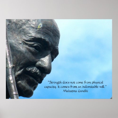 Mahatma Gandhi - Strength quote print