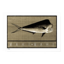 Mahi-Mahi Vintage B&W Posters, Prints and Frames by wlcate Mahi-Mahi Vintage B&W Posters, Prints and Frames