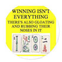 MAHJONG lover Round Sticker