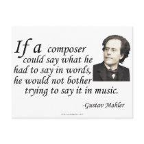 Mahler on Composing Postcard