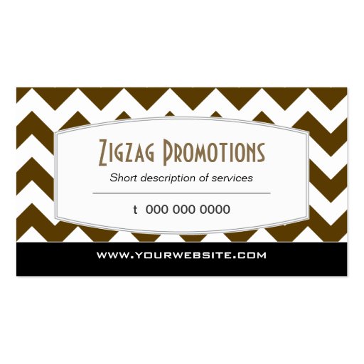 Mahogany Chevron Business Card (front side)