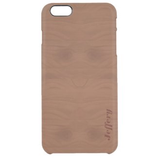 Mahogany Red Wood Grain Illustration Monogram Uncommon Clearly™ Deflector iPhone 6 Plus Case