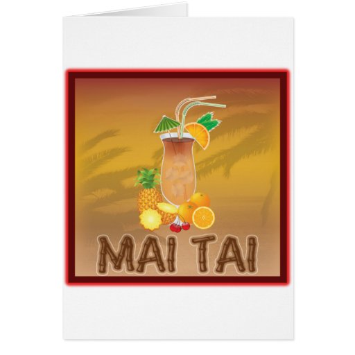 Mai Tai Cocktail Card