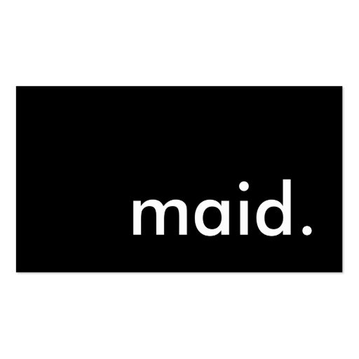 maid. business card templates (front side)