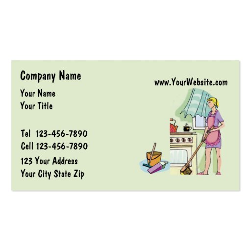 Maid Business Cards (front side)