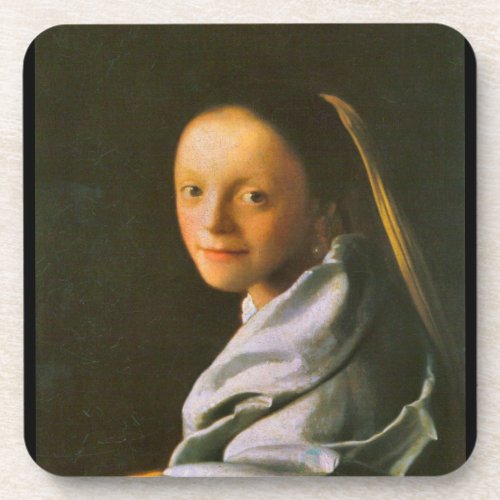 Maid by Johannes Vermeer Beverage Coasters