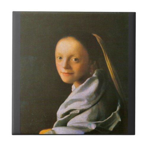 Maid by Johannes Vermeer Tile