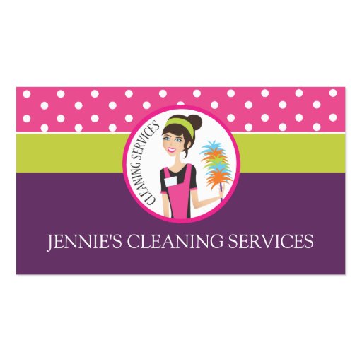 Maid / Housekeeper Business Card (front side)