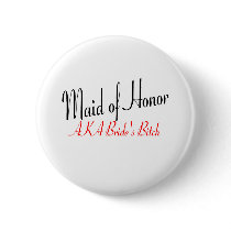 Maid Of Honor (AKA Bride's Bitch Red) Pins