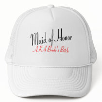 Maid Of Honor (AKA Bride's Bitch Red) Mesh Hat
