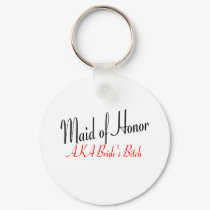 Maid Of Honor (AKA Bride's Bitch Red) keychains