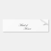 Maid of Honor Bumper Sticker