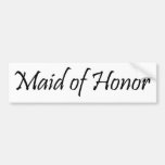 Maid of Honor Bumper Stickers