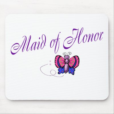 Maid Of Honor Butterfly Mouse Mats by CelebrationZazzle