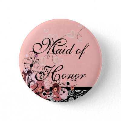 Maid of Honor Button