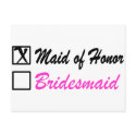 Maid of Honor (Bx) postcards by CelebrationZazzle Maid of Honor (Bx) postcards
