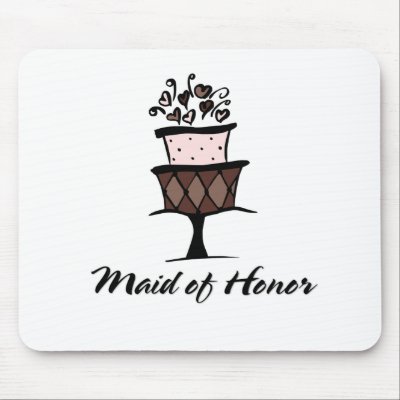 Maid of Honor Cake Mouse Pad by TeeShirtsTShirts