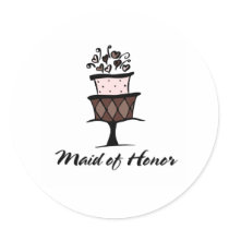 Maid of Honor Cake stickers