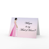 Maid of Honor card cards