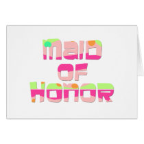 Maid of Honor card cards