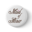 Maid of Honor Classy Browns buttons