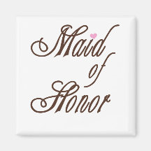 Maid of Honor Classy Browns Fridge Magnets