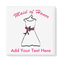 Maid of Honor Favors magnets