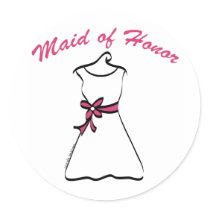 Maid of Honor Favors stickers