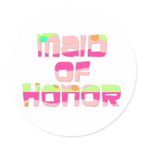 Maid of Honor Favors stickers
