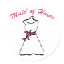 Maid of Honor Favors Round Sticker