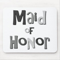 Maid of Honor Gray mousepads
