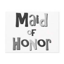 Maid of Honor Gray postcards