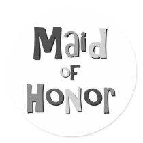Maid of Honor Gray stickers