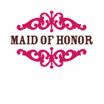 Maid of Honor (Hot Pink & Chocolate Brown) t-shirts