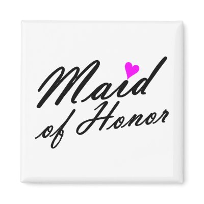 Maid Of Honor Refrigerator Magnets