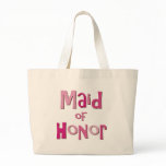 Maid of Honor Pink Brown Canvas Bags