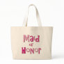 Maid of Honor Pink Brown Canvas Bags