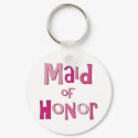 Maid of Honor Pink Brown keychains