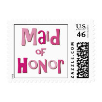 Maid of Honor Pink Brown postage
