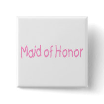 Maid Of Honor (Pink) buttons by BacheloretteGirl Maid Of Honor (Pink) buttons