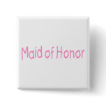 Maid Of Honor (Pink) buttons